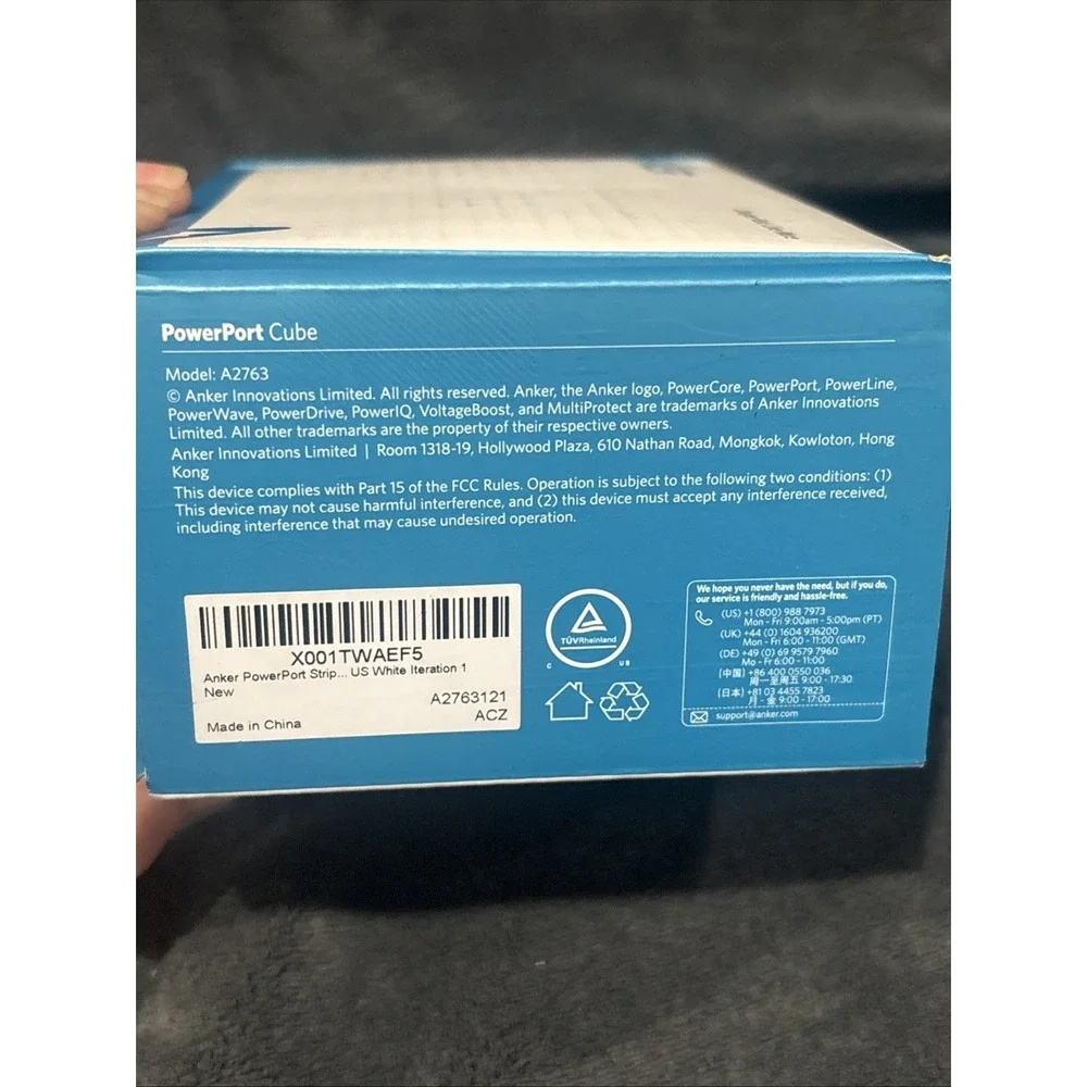 Anker PowerPort Cube A2763 Power Strip 3 Outlets‎ and 3 USB Ports  Open Box